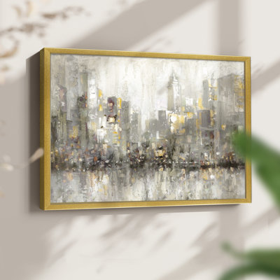 Cityscape Abstract -Framed Print - Restickable