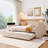 Beige Fleece Daybed With Storage And Trundle, Audio For Relaxation Comfortable Upholstered In Beige, , Trundle-524179458