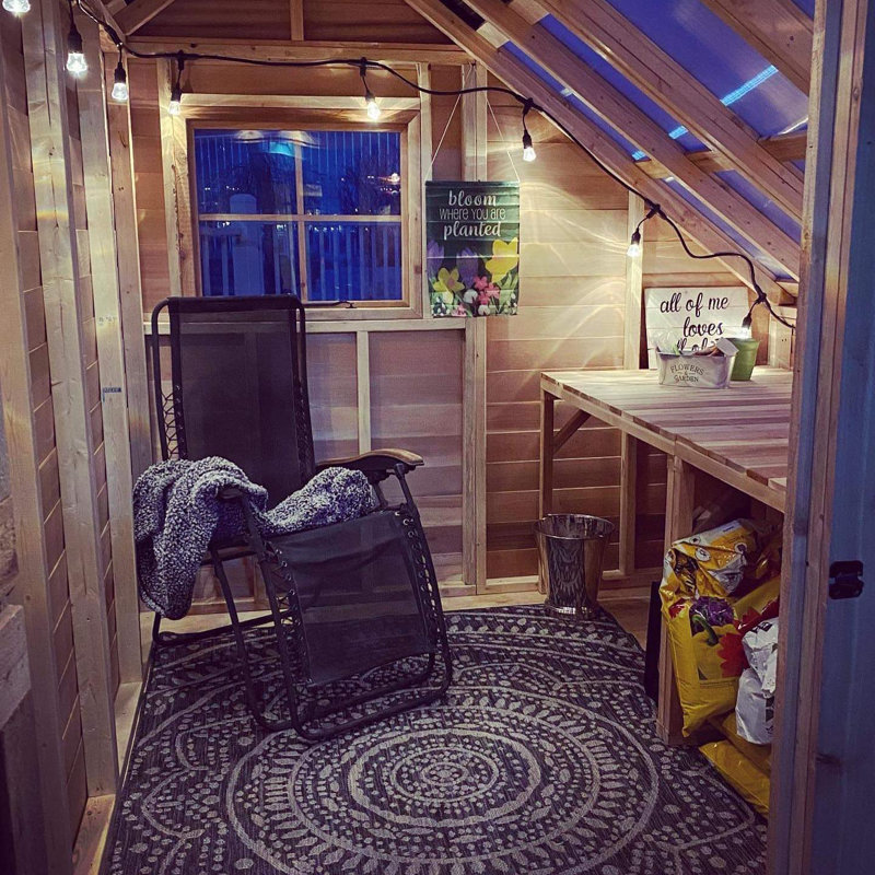 Sunhouse 8ft W x 8ft D Western Red Cedar Wood Storage Shed