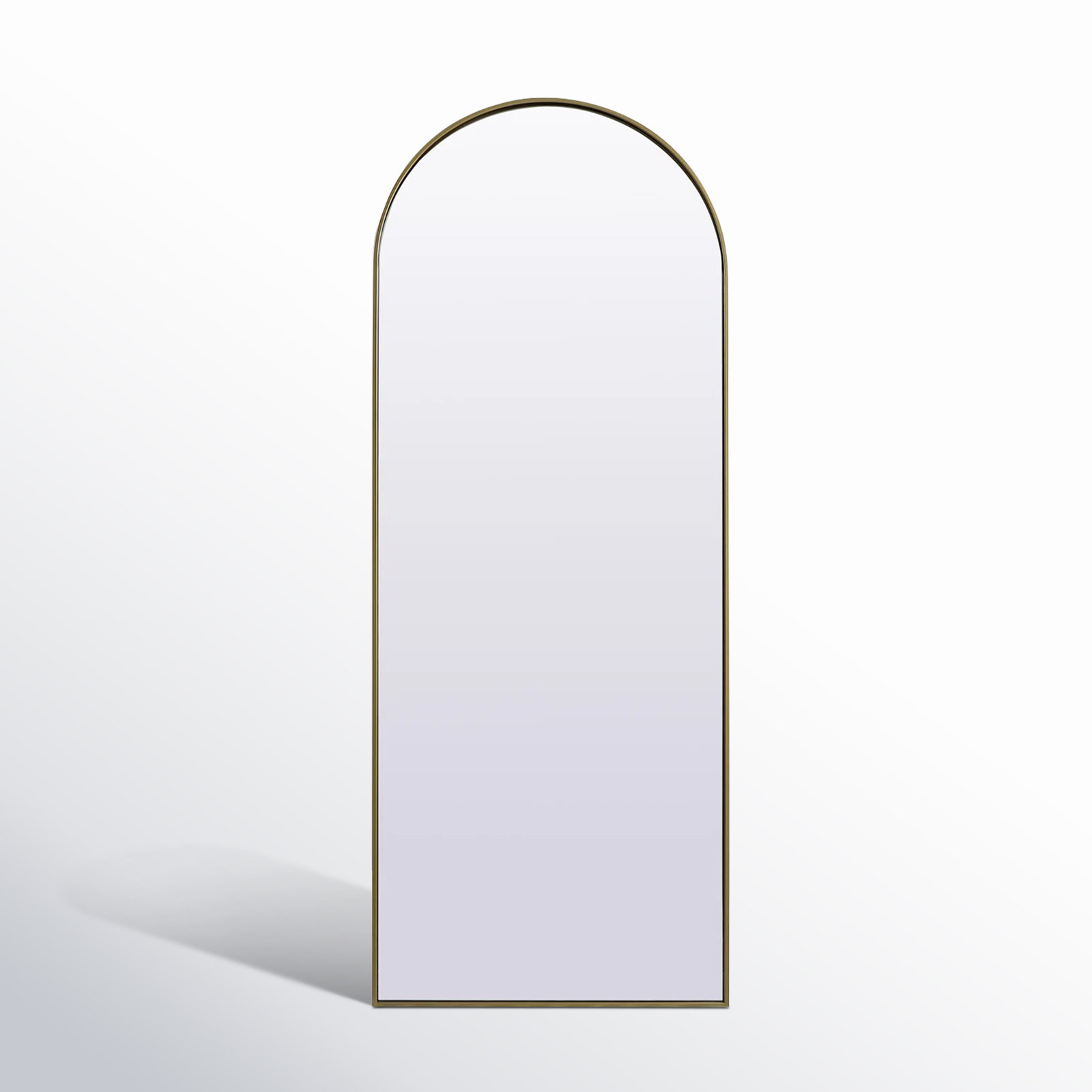 Sabine Metal Arch Wall Mirror, Brass, 74" x 28"