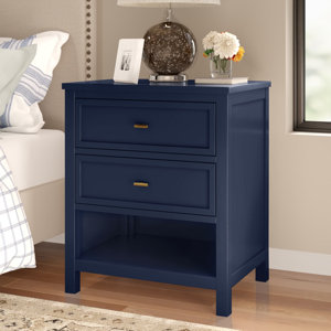 Kowalsky 2 Drawer Nightstand Blue