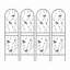 Barrière de jardin, treillis de jardin en métal 71 po x 19,7 po à treillis antirouille pour plantes grimpantes