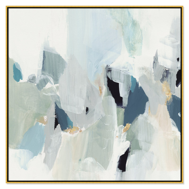 Little Talks " Little Talks III " by Isabelle Z, 46.5" H x 46.5" W, Gold, Picture Framed Canvas