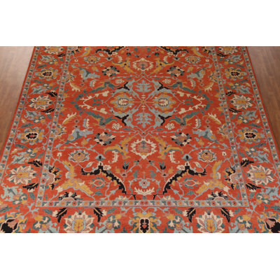 Tapis traditionnel indien All-Over Orange 12 x 15