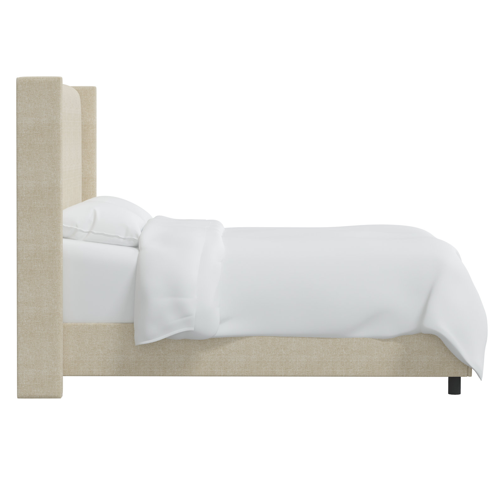 Benson Wingback Bed, Beige, King