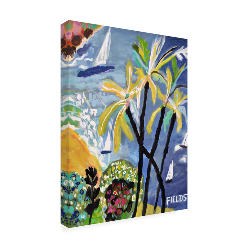 «Karen Fields Palm Landscape I», art sur toile, H 32 po x l 24 po x P 2 po