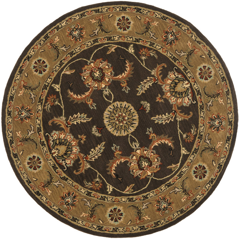 Meriden Hand Tufted Wool Oriental Rug, Round 6'