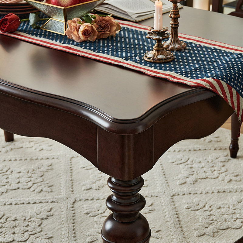 Ensemble de table en bois massif élégant et durable, Vert / noyer