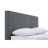Upholstered Twin Bunk Bed In Graphite Grey, Textured Grey Fabric And Padded Side Rails For Bedroom With Fabric, Contemporary Look Seamless Headboard