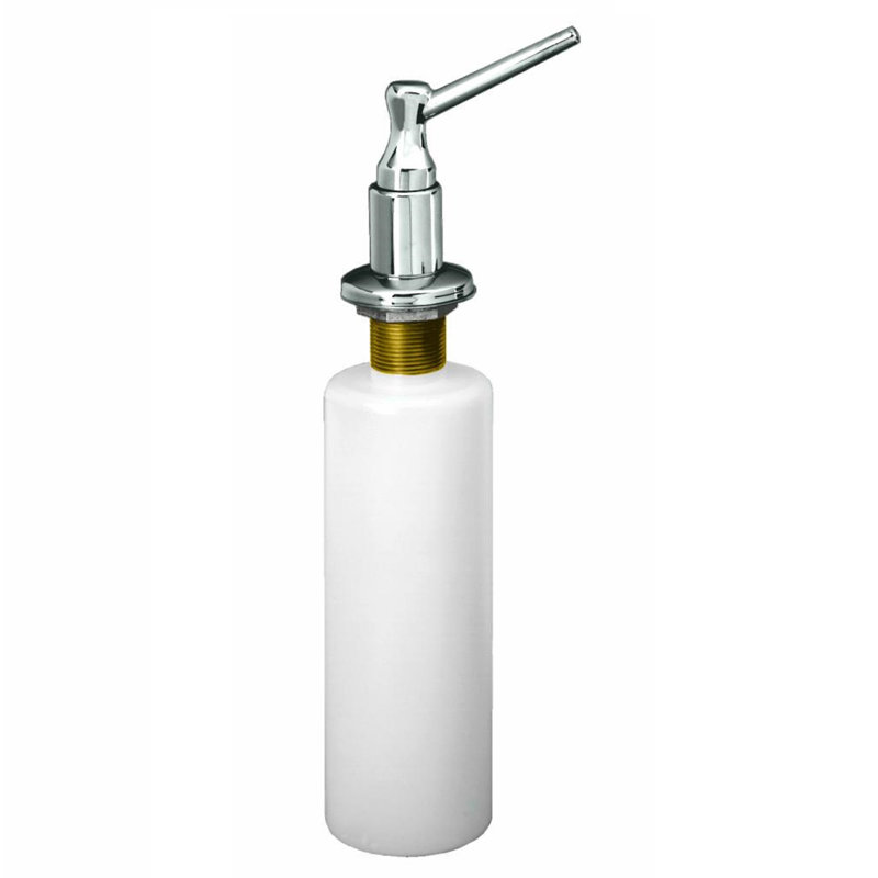 Distributeur de savon liquide / désinfectant pour les mains avec bouteille rechargeable de 12 oz, Chrome poli