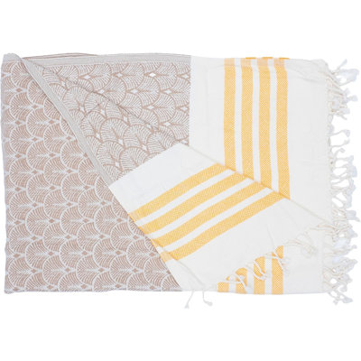 Janesh Turkish Cotton Jacquard Beach Towel
