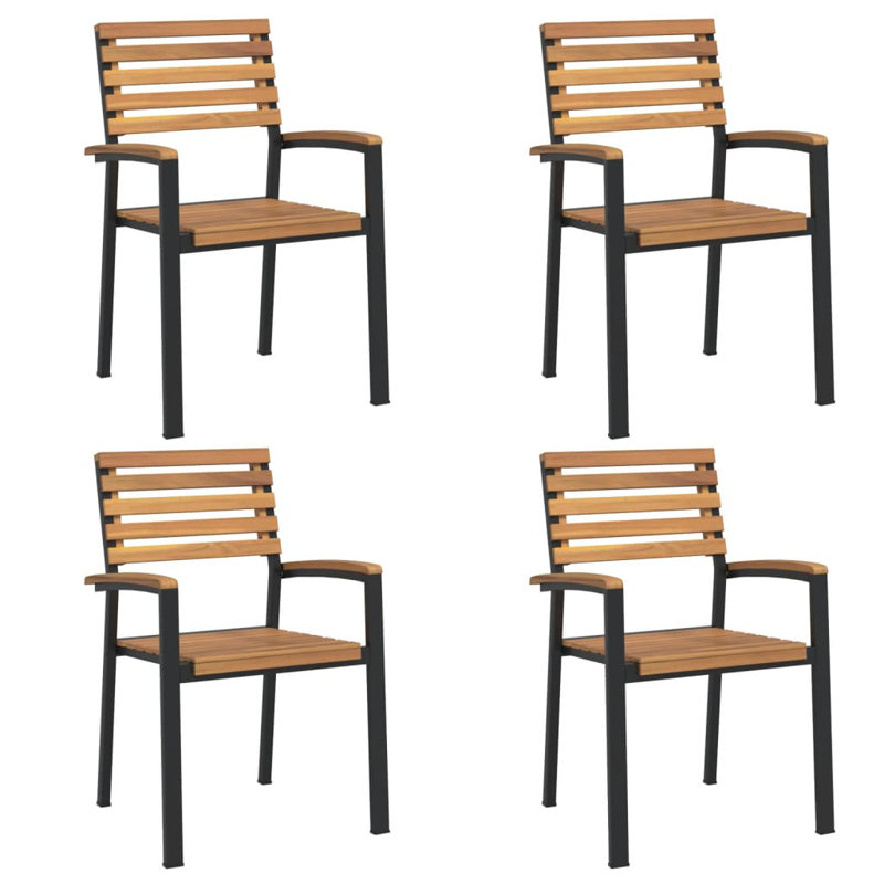 Alayiah Stacking Patio Dining Armchair