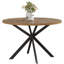 Table de salle à manger ronde pour 4 personnes, table de cuisine en bois de ferme, table de salle à manger ronde pour la cuisine et la salle à manger