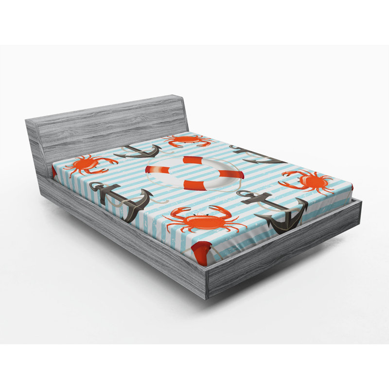 Microfiber Striped Fitted Sheet, Full Fitted Sheet