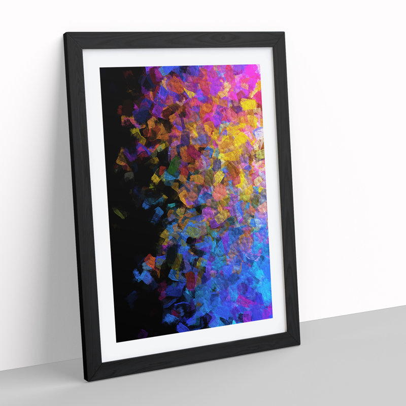 Really Nothing Abstract - Single Picture Frame Painting, Black Framed, 46cm H x 34cm W x 2cm D