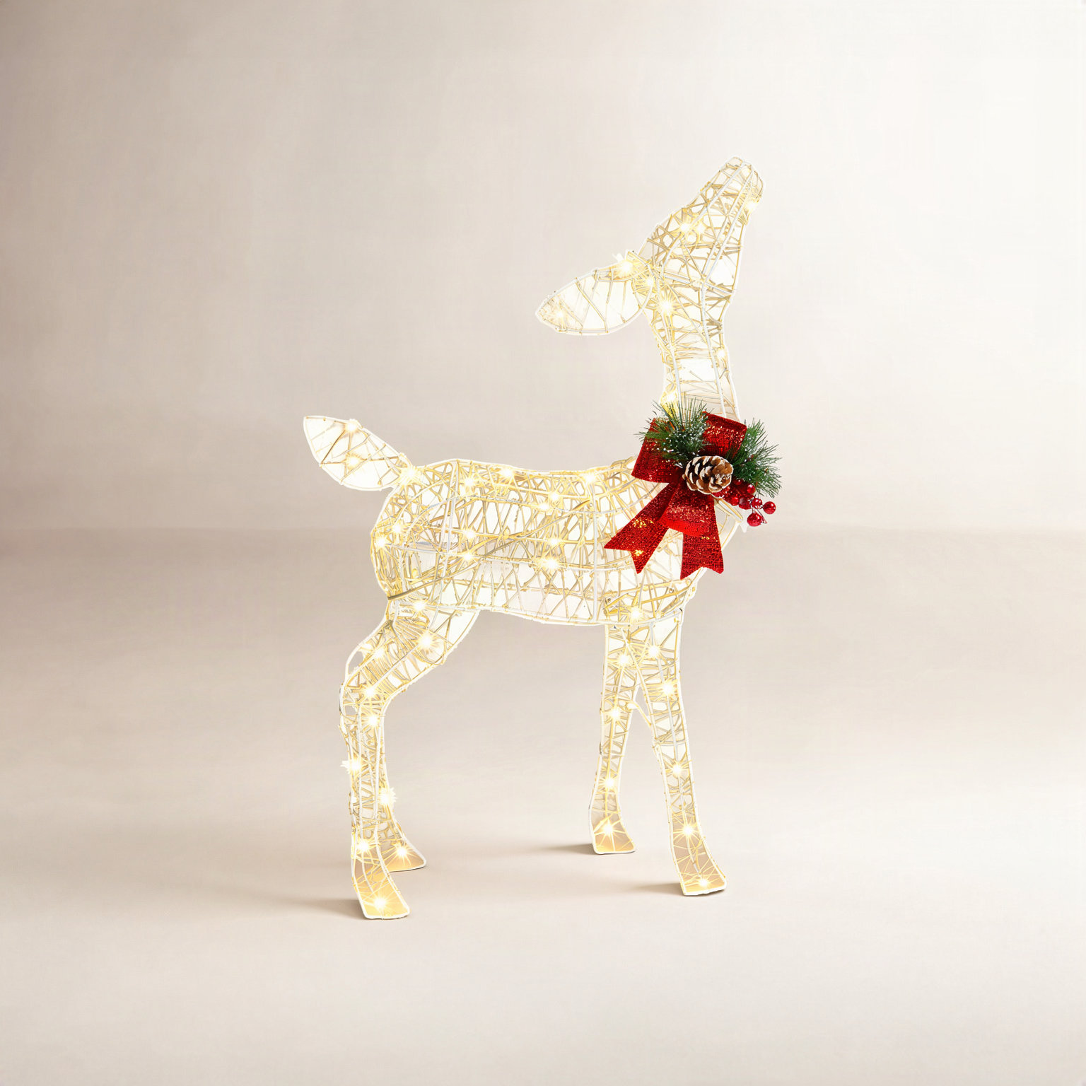 Lighted Christmas Reindeer Lawn Display