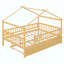 Lit en bois avec lit gigogne simple pour enfants, conception compacte et durable