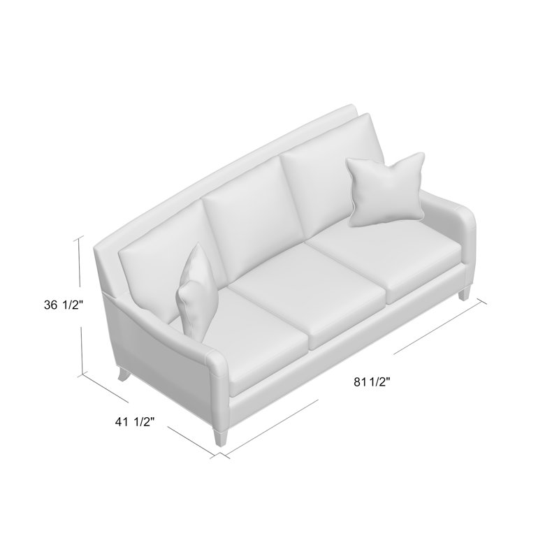 Smythe Upholstered 81.5'' Sofa, Parchment (8794 70), Espresso