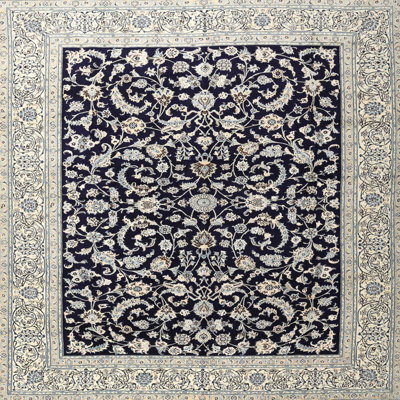 Laine orientale beige/Tapis décoratif grise