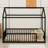 Low Profile House Bed With And Enclosed Fence-858432764-858432765