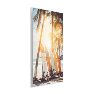 Glowing Bokeh Sunshine Surf Wall Plaque, design by LSR Design Studio