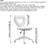 1pc, Rotating And Adjustable Height Office Chair With Heart-shaped Backrest For Home Use-518630461