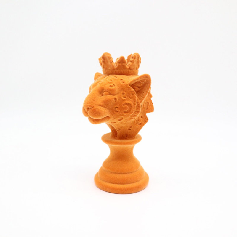 Sculpture léopard Aadison, Orange