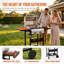 Barbecue au propane avec couvercle, roues et tables d'appoint pliables-133023608