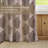 Burlap Print Cotton Light Filtering Grommet Curtain with Cotton Lining for Bedroom-25671826-25671823
