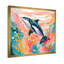 «Aquatic Elegance Dolphin Impression», art mural dauphin animaux-568136453-601125748