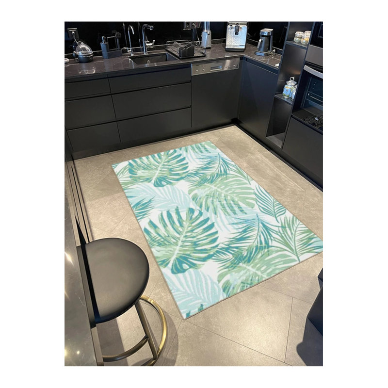 Étui vert lavable tissé vert, Rectangle 3 pi 4 po x 5 pi