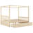 Queen Size Wooden Canopy Bed Frame with Storage Drawers, Solid Wood Platform Bed with Slat Support, Natual-815277516-815277506
