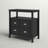 Cydne Console Table with Double Doors and Two Shelves in Black, 35.83'' H X 35.91'' W X 17.12'' D