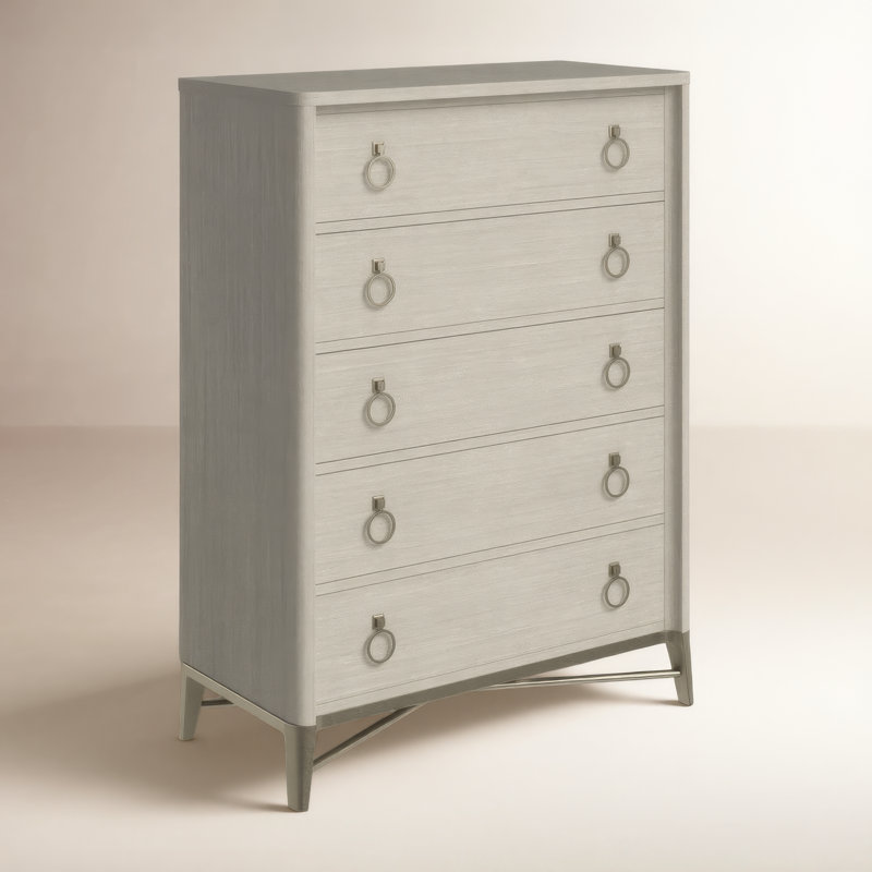 Commode 5 tiroirs Regan, Champagne