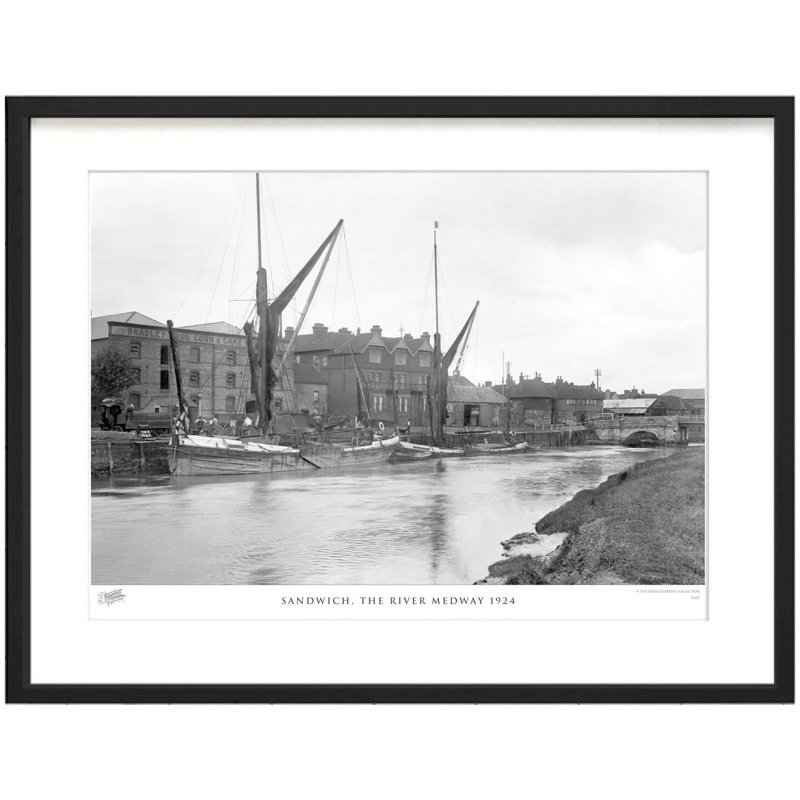 Sandwich, The River Medway 1924 by Francis Frith - Single Picture Frame Print, 28cm H x 36cm W x 2.3cm D