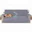 Housse de canapé réversible hydrofuge pour chien avec sangles élastiques, 80 x 123 po, gris / bleu-766312357