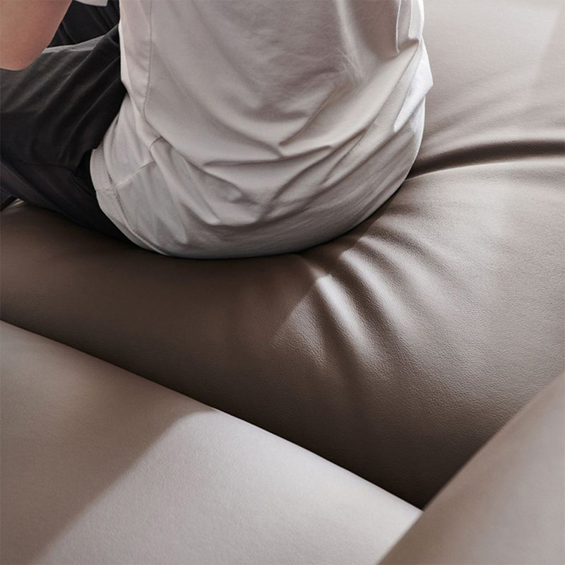 Causeuse modulaire en cuir véritable Coffee Coffee, Café