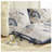 Reversible 6 Piece Microfiber Bedding Sets, Coastal Blue For Guest Home