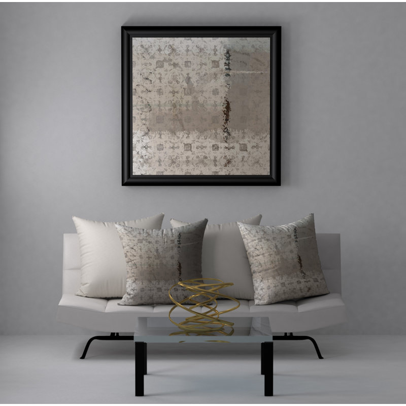 Abstract Throw Pillow, 18" H x 18" W