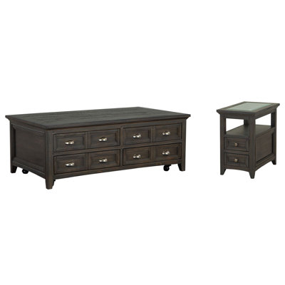 Sarenac Lift Top Storage Cocktail Table With Chairside End Table