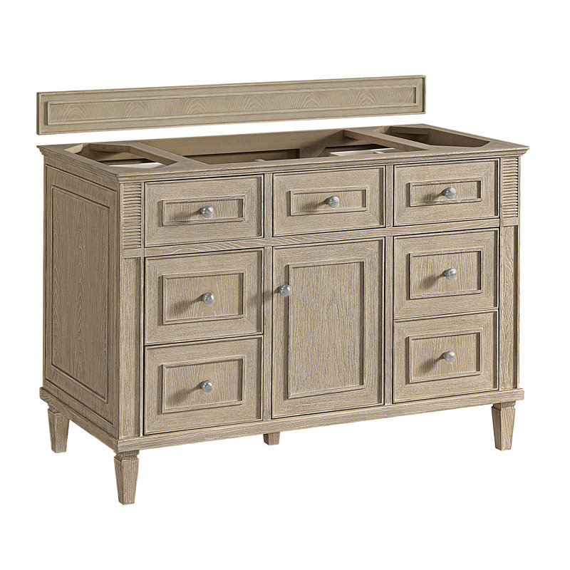 Lorelai 48'' W Single Vanity, Whitewashed Oak, 8" Widespread, Tajnar Eclos
