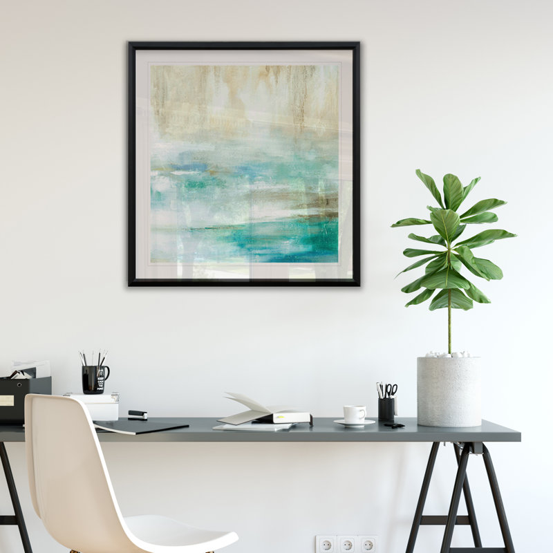 « through the brume i », reproduction encadrée, H 26,5 po x l 26,5 po x P 1,5 po