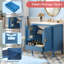 Armoire de rangement pour salle de bain style rétro 30 po - 2 portes à fermeture douce avec rangement, tiroir caché et tablette réglable