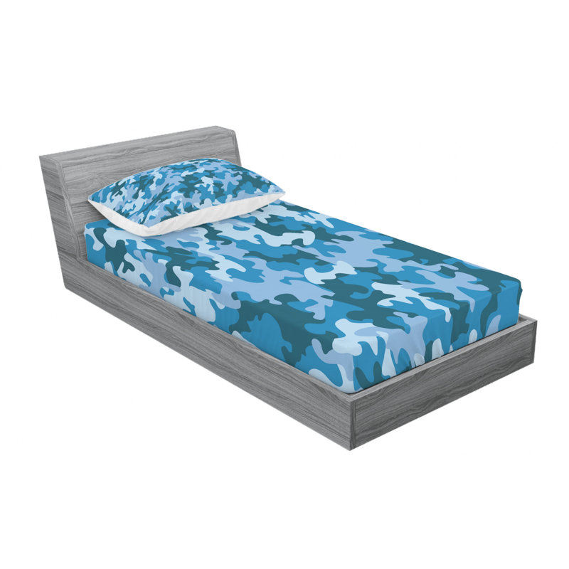 Microfiber Camouflage Sheet Set, Twin XL Sheet Set with Fitted Sheet