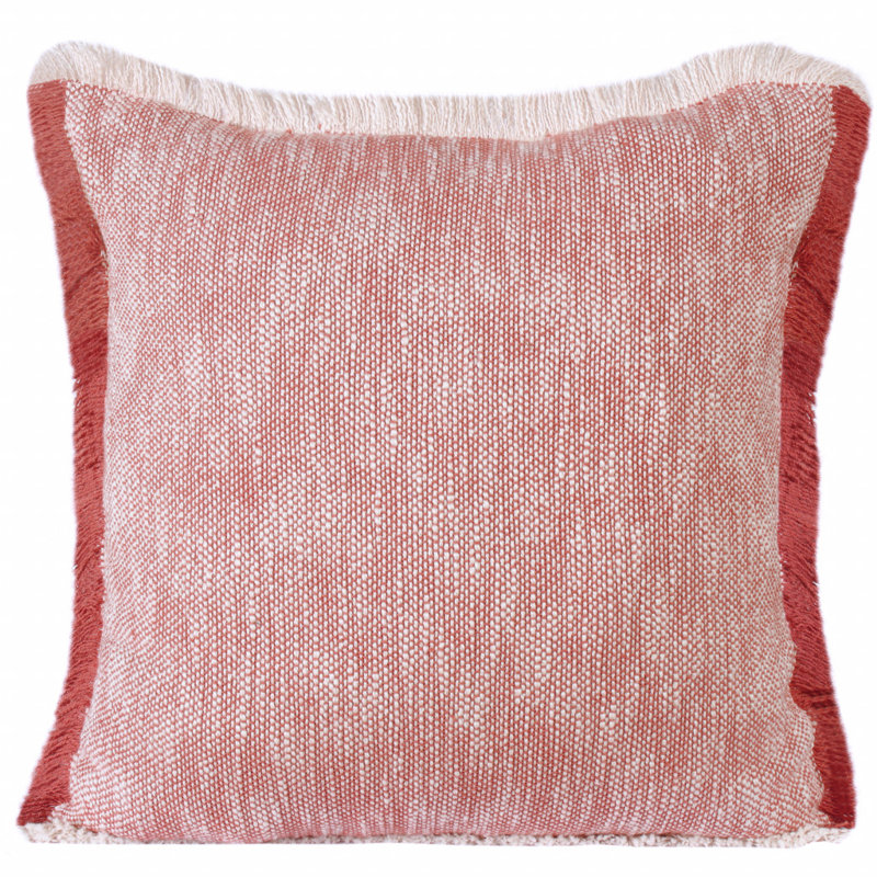 Insert de coussin réversible , Rouge auburn / blanc