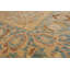 Tapis unique en laine noué à la main 6 pi x 8 pi 9 po en taupe / turquoise / brun