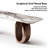 Modern 78.74" Pandora Stone Dining Table with Oval Wood Base, Rectangular