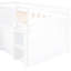 Lit mezzanine simple et lit plateforme avec 7 tiroirs - Blanc, attrait moderne Une solution de chambre à coucher durable-1732185907