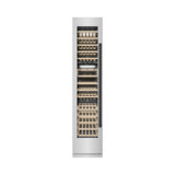 ZLINE Autograph 18 in. White Matte 68 Bottle Right Hinge Column Wine Cooler with Bronze Accents