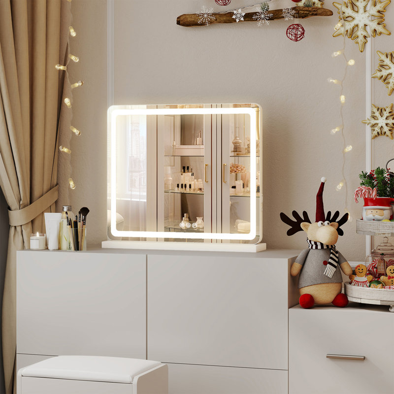 Miroir de salle de bain avec lumières
